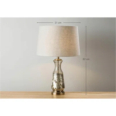 Perch and Parrow Bouvier Glass Table Lamp in Cream