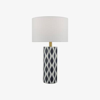 Pagazzi Weylin Navy and White 56cm Table Lamp