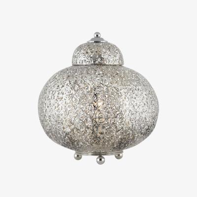 Pagazzi Searchlight Moroccan 26cm Table Lamp Silver