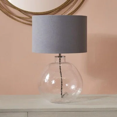 Pagazzi Beja Organic Shape Clear Bubble Glass Table Lamp