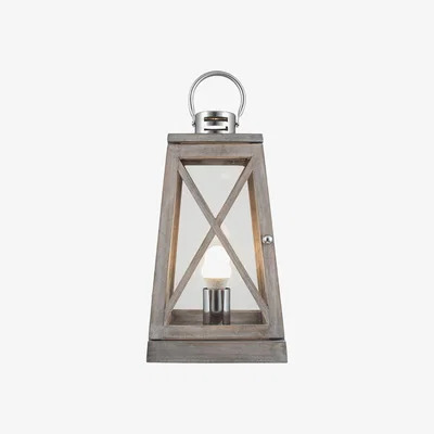 Pagazzi Devon Grey 44cm Lantern Table Lamp