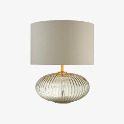 Pagazzi Sousa Antique Brass &amp; Smoked Glass Table Lamp