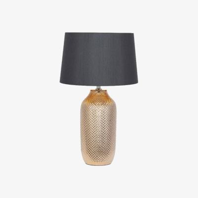 Pagazzi Nova 1 Light Gold Table Lamp with Black and Gold Shade