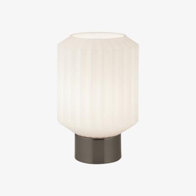 Pagazzi Zina Opal White &amp; Black Chrome Table Lamp
