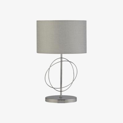 Pagazzi Jiji Polished Chrome & Grey Table Lamp