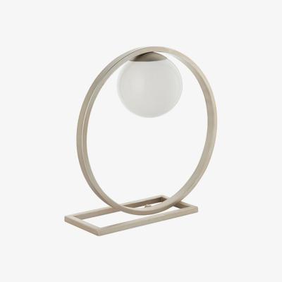 Pagazzi Bacqe Brushed Silver and Opal Table Lamp