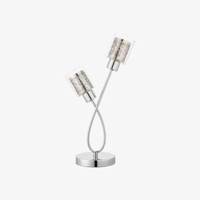 Pagazzi Bateman 2 Light Polished Chrome 38cm Touch Table Lamp