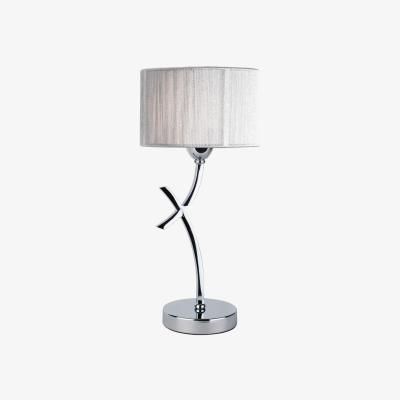 Pagazzi Justina 43cm  Polished Chrome Table Lamp with Silver String Shade