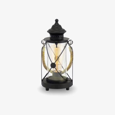 Pagazzi Rigby Vintage Rope Black Table Lamp