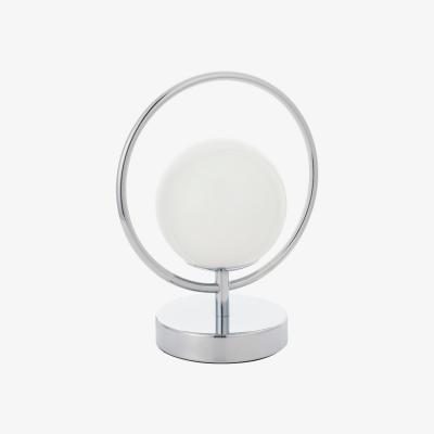 Pagazzi Orb Polished Chome & Opal Glass Table Lamp