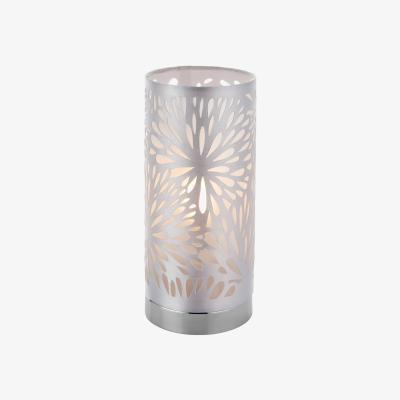 Pagazzi Danika 1 Light Bright Nickel Touch Table Lamp with Silver Metallic Shade