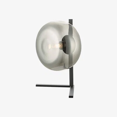 Pagazzi Erla Smoked Glass 36cm Table Lamp