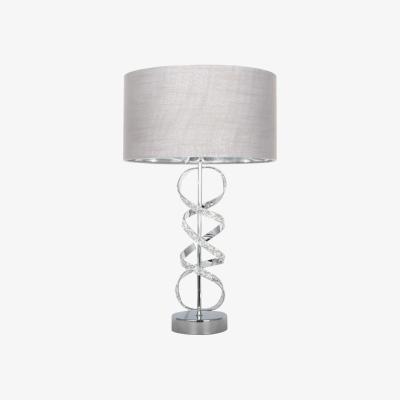 Pagazzi Gabriella Diamonte Twist Table Lamp 1 Light with Grey Shade