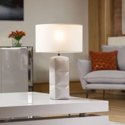 Quatropi Envy Lighting Modern Designer Table / Bedside Lamp Kirk Taupe C13064K