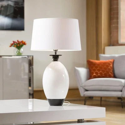 Quatropi Envy Lighting Modern Designer White & Black Table Lamp Longho 4904