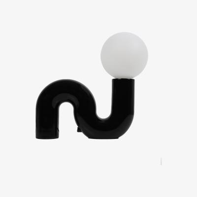 The Range Squiggly Black Table Lamp - Black