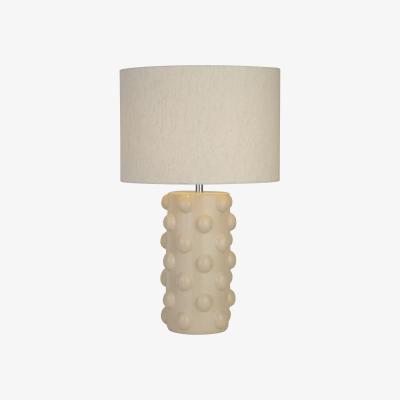 The Range Cream Bobble Table Lamp - White