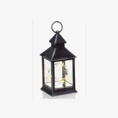 The Range Silver LED Lantern With Stars - Silver