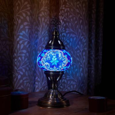 The Range Turkish Mosaic Glass Lamp Size 1  - Blue