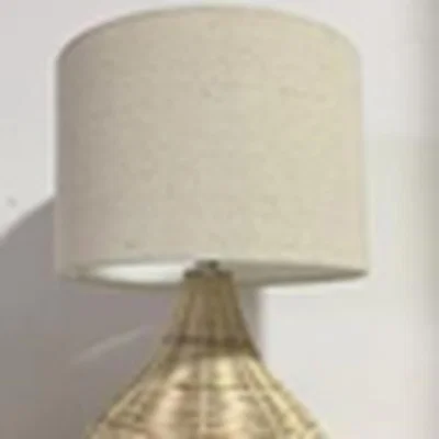 The Range Bamboo Weave Lamp - Brown