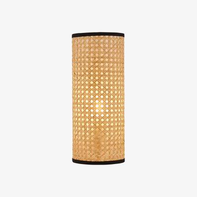 The Range Grace Rattan Cylinder Table Lamp - Natural