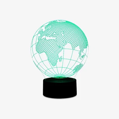 The Range Aquarius LED 3D Colour Changing Hologram Night Light and Desk Lamp - Globe - Night Light and Desk Lamp - Globe