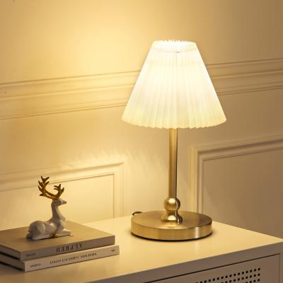 The Range Modern Pleated Shade Desk Table Lamp - Silver