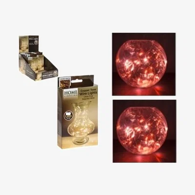 The Range Copper Tone Ultra Fine Wire Lights Red - Red