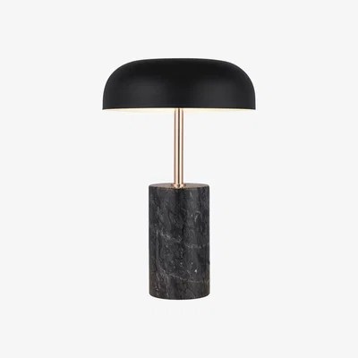 The Range Dome Black Marble Table Lamp  - Black