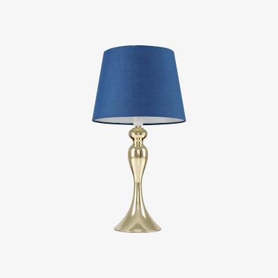 The Range Faulkner Gold Table Lamp With Blue Shade - Gold