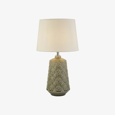The Range Grey Patterned Ceramic Table Lamp - Grey