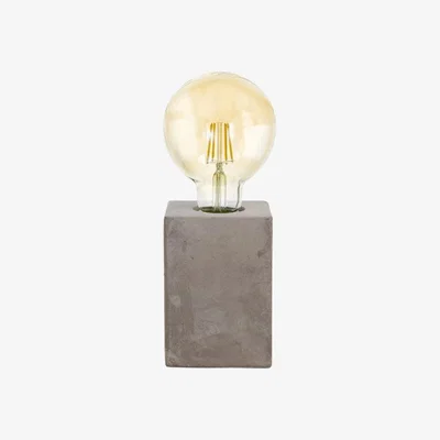 The Range Eglo Prestwick Grey Concrete Exposed Bulb Table Lamp - grey