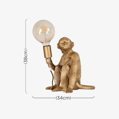 The Range George Monkey Gold Table Lamp - Gold