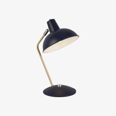 The Range Navy task lamp with brass stem  - Blue