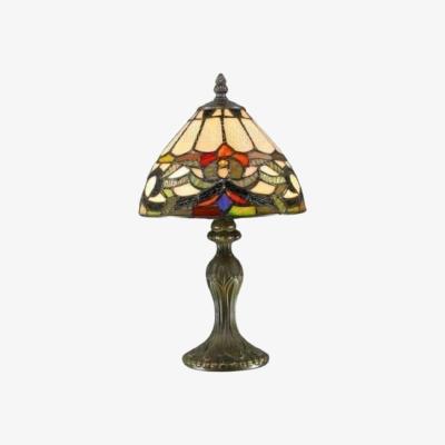 The Range BELOFAY 8 Inch Wide Tiffany Lamps, Stained Glass Handmade Vintage Table Lamp - Muliticolor