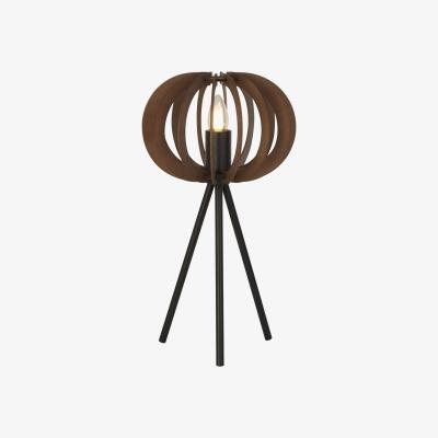 The Range Roga Walnut Table Lamp - Black