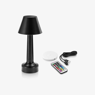 The Range Auraglow Aluminium Rechargeable Colour Changing Table Lamp - Black