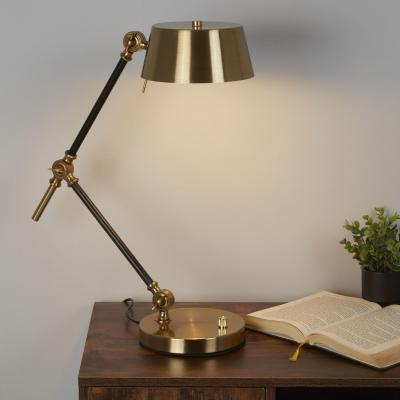 The Range Privet Brass Adjustable Desk Lamp  - Antique