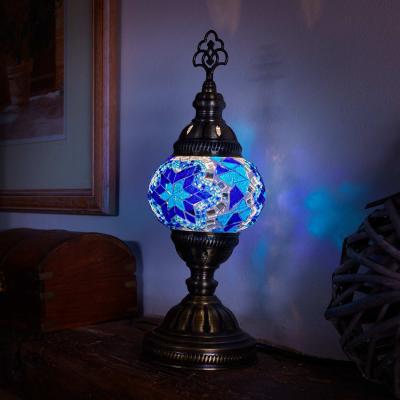 The Range Turkish Mosaic Glass Table Lamp Size 2 Blue - Blue