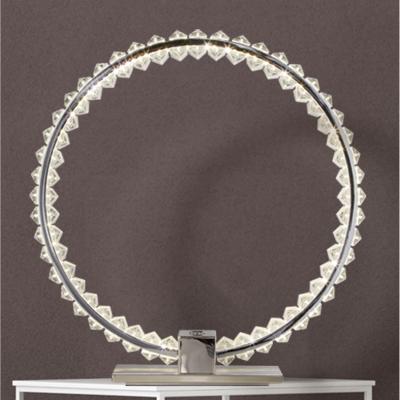 The Range Large LED Hoop Table Lamp  - Silver