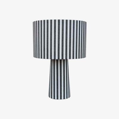 Rockett St George Black & White Stripe Table Lamp