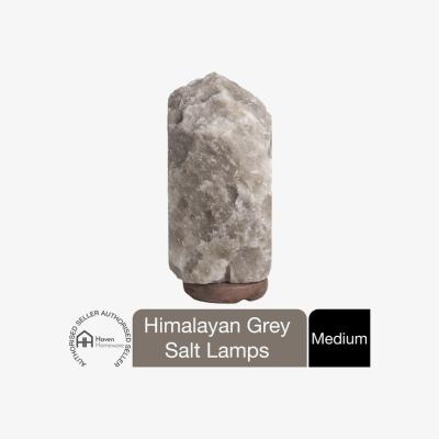 The Range Haven Natural Therapeutic Himalayan Grey Salt Lamp With Dimmer, Medium - Grey