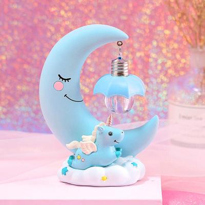 The Range Cute Unicorn Night Light for Kids LED Bedside Lamp - Blue