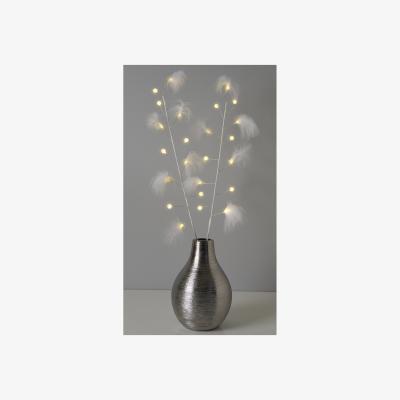 The Range Set of 2 Warm White Feather Twig Lights - White