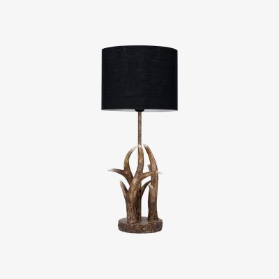 The Range Caribou Brown Table Lamp With Black Shade - Brown