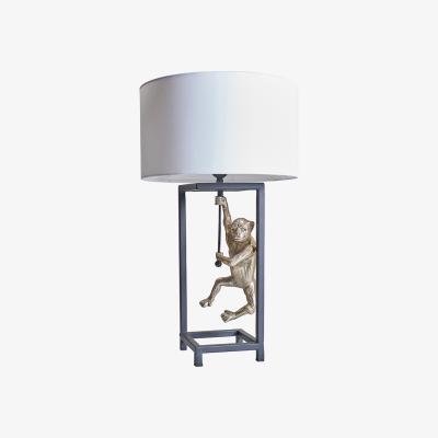 The Range Antique Brass Table Lamp White Shade - Antique Brass