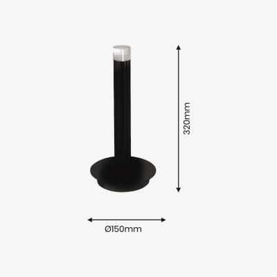The Range Milagro Carbon Black LED Table Lamp - Black