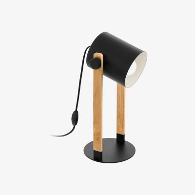 The Range Eglo Hornwood Black And Natural, Metal And Wood Desk Lamp - black, creme