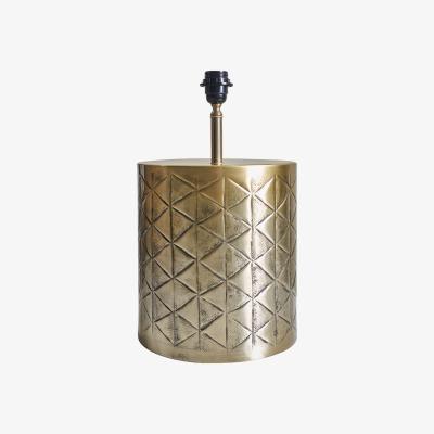 The Range Large Gold Diagonal Patterned Table Lamp Base - Gold
