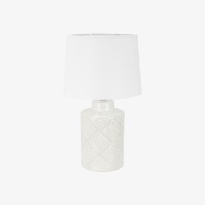 The Range Hand Painted Grey Floral Table Lamp - Grey